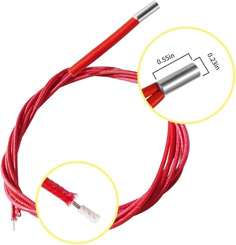 5 قطع للطابعة ثلاثية الأبعاد 24 فولت 40 وات سخان خرطوشة 620 طرف ساخن من السيراميك لموديلات CR-10S Pro، Ender-3 Pro، Ender 3، Ender 3X، Prusa Mendel، Ender 3 V2، Anet E10... Creality Thermistors Temp Resistor in Kuwait