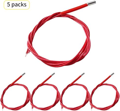 5 قطع للطابعة ثلاثية الأبعاد 24 فولت 40 وات سخان خرطوشة 620 طرف ساخن من السيراميك لموديلات CR-10S Pro، Ender-3 Pro، Ender 3، Ender 3X، Prusa Mendel، Ender 3 V2، Anet E10... Creality Thermistors Temp Resistor in Kuwait