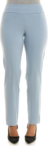 Zac & Rachel Women's Petite Millennium Fabric Pull-On Slim Leg Pant, Optic White, 8P in Saudi Arabia
