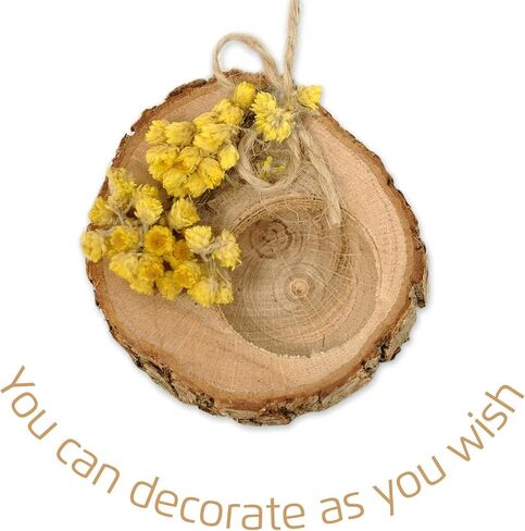 Wooden Tealight Candle Holder - 50 Adorable Thank You Gifts, Perfect for Wedding Favors, Ideal Rustic Decor Piece and Party Decoration - Customize and Gift (50, Undecorated) in Saudi Arabia