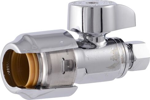 SharkBite Max 1/2 x 3/8 Inch Compression Straight Stop Valve, Quarter Turn, Push to Connect Brass Plumbing Fitting, PEX Pipe, Copper, CPVC, PE-RT, HDPE, UR23037 in Saudi Arabia