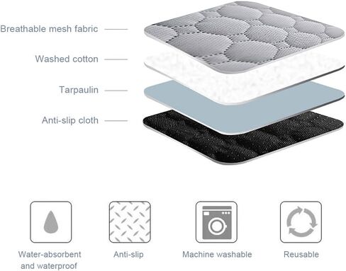 Reusable & Washable Incontinence Pads for Elderly Chair Protector Wheelchair Seat Cover Puppy Absorbent Waterproof Furniture Pads in Saudi Arabia