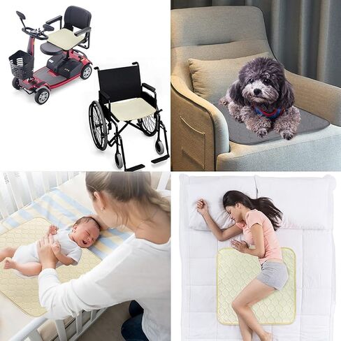 Reusable & Washable Incontinence Pads for Elderly Chair Protector Wheelchair Seat Cover Puppy Absorbent Waterproof Furniture Pads in Saudi Arabia