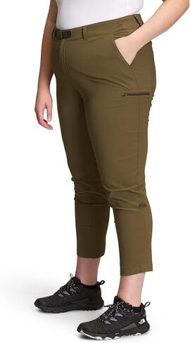 سراويل THE NORTH FACE Paramount متوسطة الارتفاع بالإضافة إلى سراويل قصيرة للسيدات للمشي لمسافات طويلة زيتوني عسكري 22 (قصير) in Saudi Arabia