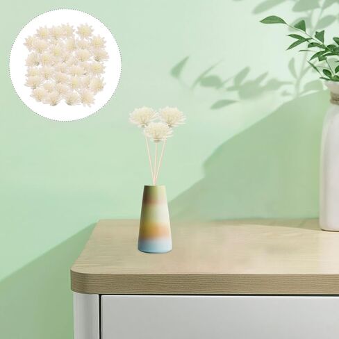 100pcs Flower Diffusers for Home Aromatherapys Reed Flowers Placement Refill Oil Aroma Diffuser Fragrance Flowers White in Saudi Arabia