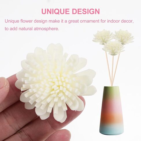 100pcs Flower Diffusers for Home Aromatherapys Reed Flowers Placement Refill Oil Aroma Diffuser Fragrance Flowers White in Saudi Arabia