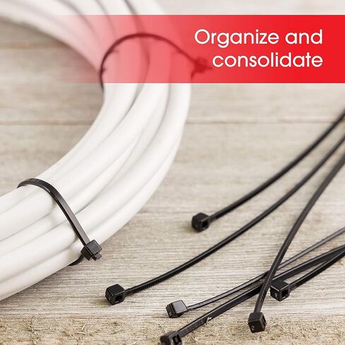 Power Gear 8-Inch Zip Ties, 20 Pack, Durable Nylon, Self-Locking, 40 Lbs. Tensile Strength, 1 7/8 Inch Maximum Diameter, Black, 51213 in Kuwait