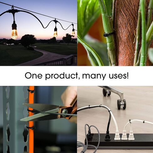 Power Gear 8-Inch Zip Ties, 20 Pack, Durable Nylon, Self-Locking, 40 Lbs. Tensile Strength, 1 7/8 Inch Maximum Diameter, Black, 51213 in Kuwait