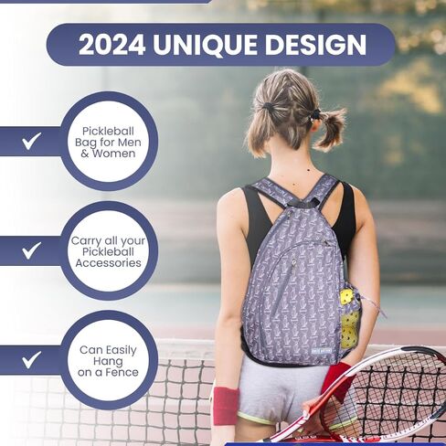 Pickleball Bag for Men & Women Pickleball Backpack - Adjustable Sling Bag/Crossbody with Fence Hook in Saudi Arabia