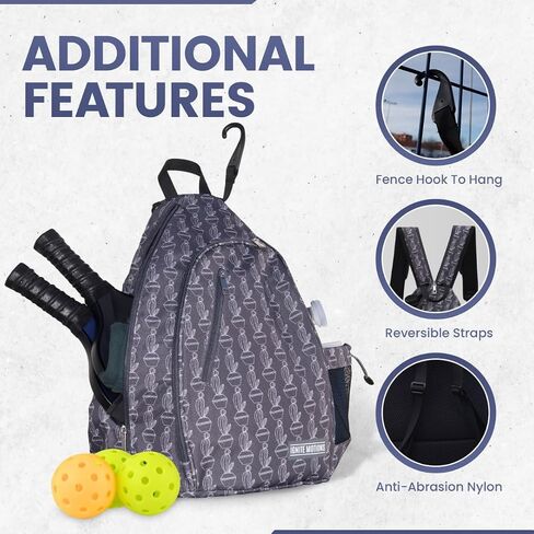 Pickleball Bag for Men & Women Pickleball Backpack - Adjustable Sling Bag/Crossbody with Fence Hook in Saudi Arabia