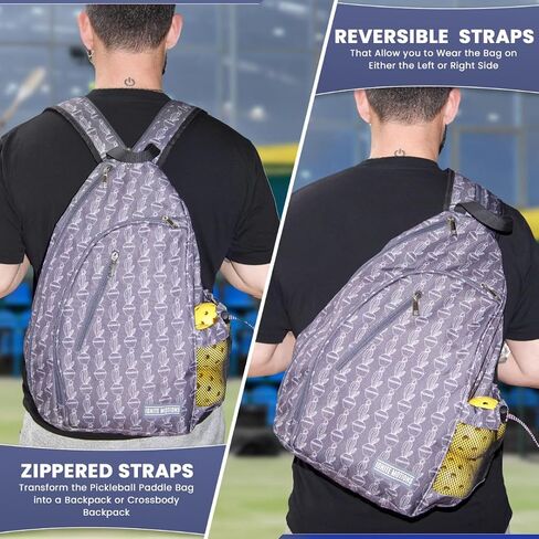Pickleball Bag for Men & Women Pickleball Backpack - Adjustable Sling Bag/Crossbody with Fence Hook in Saudi Arabia