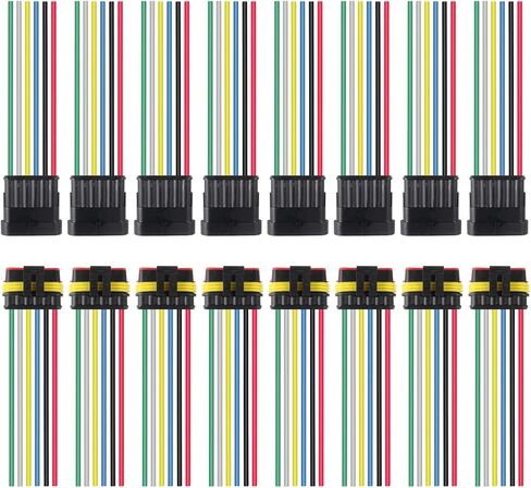 10 أزواج 2Pin موصل مقاوم للماء، طريقة ذكر وأنثى 16 AWG موصلات سلكية للفصل السريع مناسبة لشاحنة السيارة والقوارب وغيرها من وصلات الأسلاك in Saudi Arabia