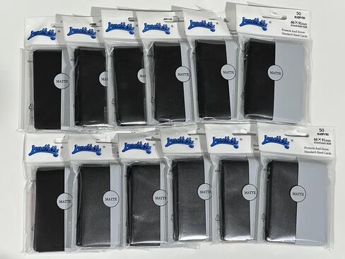 Black Matte Card Sleeves for MTG, 600 Pieces Perfect Fit Standard Card Sleeves for Trading Card Sports Cards Baseball Cards TCG Magic, Card Protector for Mini Photo, Sturdy and Nice Shuffling in Kuwait