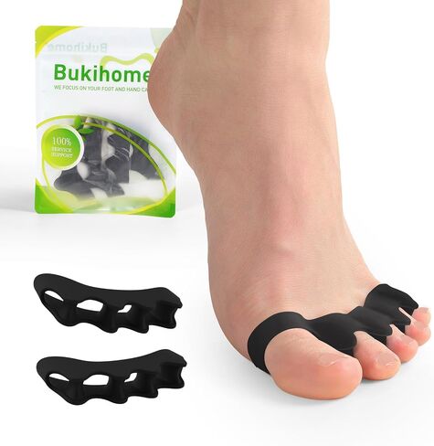 Toe Separators, 4 Pair Soft Gel Toe Spacers to Correct Bunions, Toe Stretcher for Therapeutic Relief from Plantar Fasciitis, Claw Toes,Hammer Toes, Foot Pain for Women & Men (White+S) in Saudi Arabia