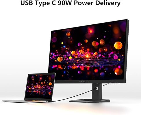 INNOCN 27A1S 27" OLED QHD Gaming Monitor 240Hz 0.03ms HDMI DP USB Type C Connectivity, Built-in Stereo Speakers, Height Adjustable Stand, Black in Kuwait