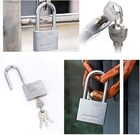 40mm Long Shackle Padlocks for Outdoor Use All Weather Resistant, Alloy Steel Heavy Duty Lock with 4 Keys in Saudi Arabia