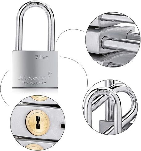 40mm Long Shackle Padlocks for Outdoor Use All Weather Resistant, Alloy Steel Heavy Duty Lock with 4 Keys in Saudi Arabia
