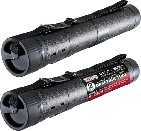 U.S. Art Supply Large Black Telescoping Drafting Tube - Outside Diameter: 5-1/2 inch, Inside Diameter: 5 inch, Length: 31-5/8 to 53-3/4 inches in Saudi Arabia
