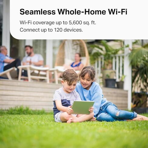 TP-Link Dual-Band AX1500 WiFi 6 Mesh Wi-Fi System (Deco X15) | Replaces Routers and Extenders | Covers up to 3,900 sq.ft. | 2 Gigabit ports per unit, supports Ethernet Backhaul | 2024 Release (2-Pack) in Saudi Arabia
