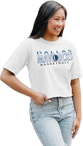 Blue 84 Women's NBA Officially Licensed Cropped T-Shirt White in Saudi Arabia