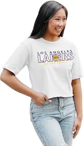 Blue 84 Women's NBA Officially Licensed Cropped T-Shirt White in Saudi Arabia