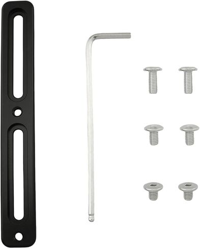 TAODAN Bicycle Water Bottle Cage Extension Bracket with Installation Screws Hex Wrench Multi-Functional Conversion Base Adjustable Base Position Suitable for Fixed Gears 132x18mm Black in Saudi Arabia