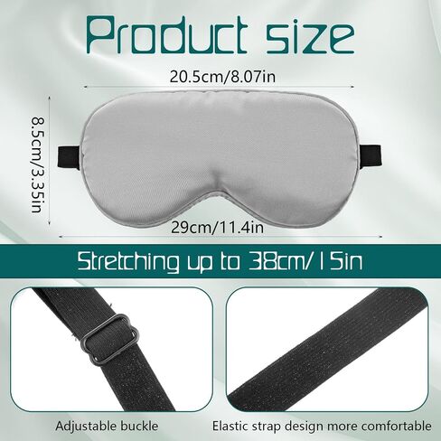 4 Pcs Eye Mask for Sleeping Silk Sleep Mask, Soft Adjustable Blackout Sleeping Mask for Men Women Breathable 100% Mulberry Silk Fabric, Night Eyeshade Blocks Light Reduces Puffy Eyes(4 Colors) in Saudi Arabia