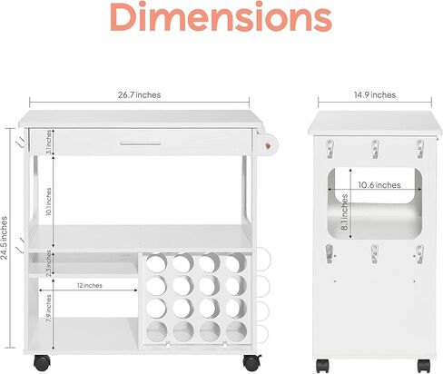 عربة iVyne Craft، طاولة تنظيم وتخزين نهائية للكريكات/الصورة الظلية مع رف معدني، طاولة حرفية مع مساحة تخزين، محطة عمل للملحقات، التوت، لفافات الفينيل، والمزيد - أبيض in Kuwait