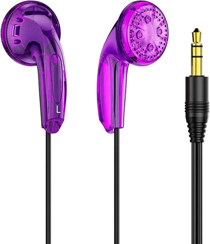 سماعات أذن سلكية Yuandao HiFi: 15.4 ملم ديناميكي 3.5 ملم برأس مسطحة مع زر للمكالمات/التحكم في الموسيقى، سماعات أذن ستيريو باس للألعاب/الرياضة/الطلاب/الكمبيوتر الشخصي/الهاتف/الكمبيوتر اللوحي، واضحة بدون ميكروفون in Kuwait