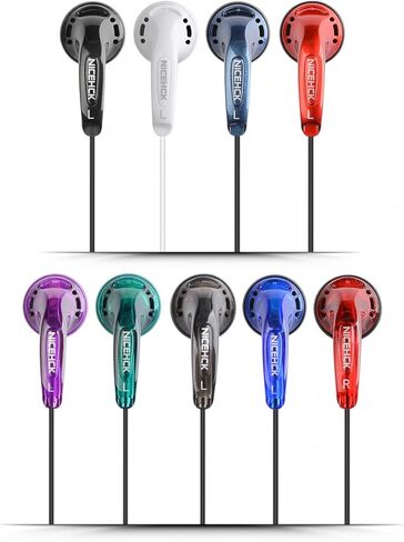 سماعات أذن سلكية Yuandao HiFi: 15.4 ملم ديناميكي 3.5 ملم برأس مسطحة مع زر للمكالمات/التحكم في الموسيقى، سماعات أذن ستيريو باس للألعاب/الرياضة/الطلاب/الكمبيوتر الشخصي/الهاتف/الكمبيوتر اللوحي، واضحة بدون ميكروفون in Kuwait