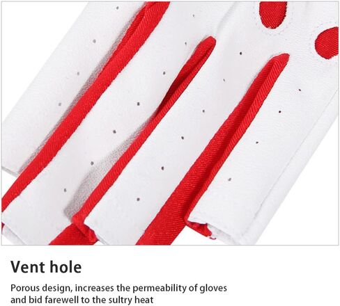 قفازات الجولف للسيدات، زوج من قفازات اليد اليسرى واليمنى من الجلد، عبوة من قطعتين، مجموعة ألوان كاملة للأصابع/الأظافر، قفاز بمقبض ناعم [20 ياردة] in Kuwait