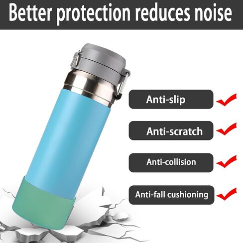 2 Pcs Silicone Boot Sleeve Compatible Stanley Quick Flip GO Water Bottle,for Stanley Quick Flip GO Water 36oz Bottle Boot.Avoid Scratches and Noise in Saudi Arabia
