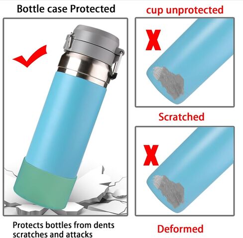 2 Pcs Silicone Boot Sleeve Compatible Stanley Quick Flip GO Water Bottle,for Stanley Quick Flip GO Water 36oz Bottle Boot.Avoid Scratches and Noise in Saudi Arabia