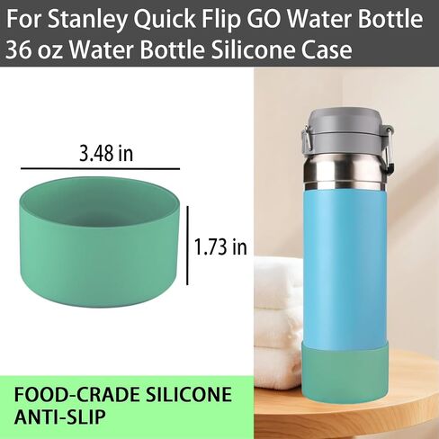2 Pcs Silicone Boot Sleeve Compatible Stanley Quick Flip GO Water Bottle,for Stanley Quick Flip GO Water 36oz Bottle Boot.Avoid Scratches and Noise in Saudi Arabia