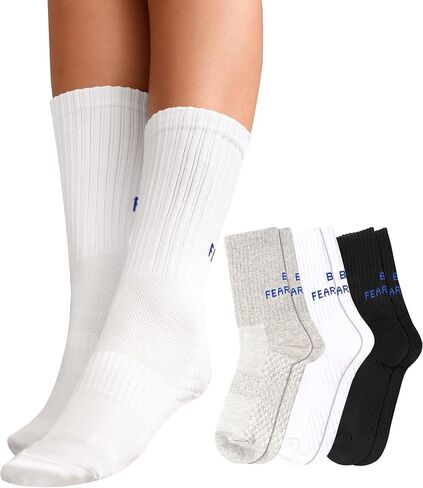 Athletic Socks Cushion Sport Running Calf Socks Performance Breathable Crew Socks for Women 3 Pairs in Saudi Arabia