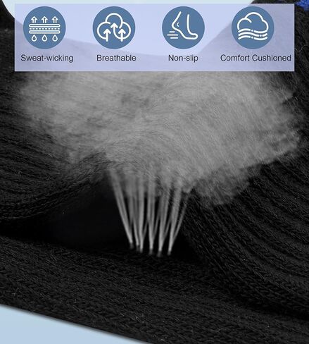 Athletic Socks Cushion Sport Running Calf Socks Performance Breathable Crew Socks for Women 3 Pairs in Saudi Arabia