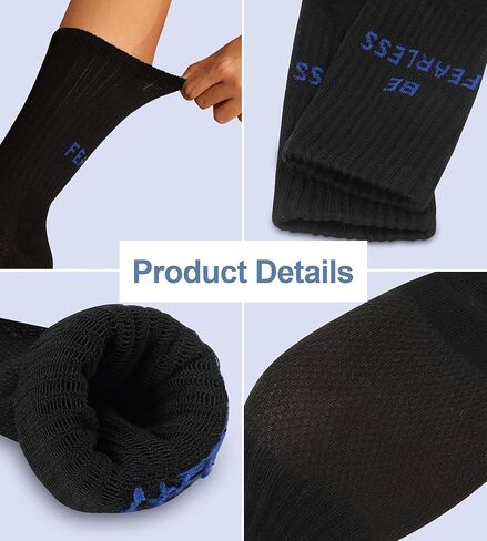 Athletic Socks Cushion Sport Running Calf Socks Performance Breathable Crew Socks for Women 3 Pairs in Saudi Arabia