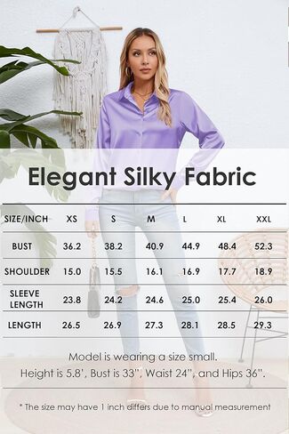 قمصان نسائية حريرية من الساتان بأزرار سفلية وأكمام طويلة، بلوزة كاجوال للعمل والمكتب in Kuwait