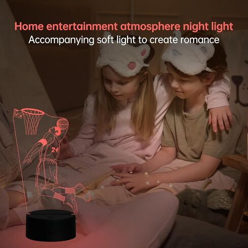 Basketball Gifts Basketball Night Light for Boys, Basketball Lover 16 Colors LED Bedroom Sports Decor Lamp with Remote and Smart Touch 7 Colors Changing Dimmable in Saudi Arabia
