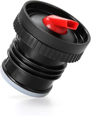 Aieve Thermos Stopper Pico De Mate بديل لزجاجة ستانلي الكلاسيكية المعزولة بفراغ واسع الفم، مقاومة للتسرب ومضادة للرذاذ باللون الأسود والأحمر (1QT، 1.1QT، 1.5QT، 2QT، 2.5QT) in Kuwait