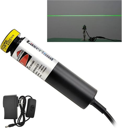 532nm Green Projector Generator Line Module for Sawmill Woodworks Swamp Haunted House 18mm (Class IIIr 12V with Adapter and Mount) in Saudi Arabia