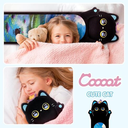 Long Cat Plush, Cute Capybara Stuffed Animals Soft Plushies, Kitten Kawaii Kids Plush Capybara Body Pillow Doll Plush Toys for Girls (Capybara Small) in Saudi Arabia