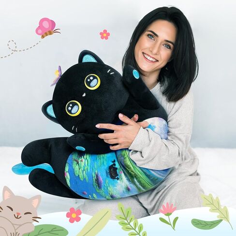 Long Cat Plush, Cute Capybara Stuffed Animals Soft Plushies, Kitten Kawaii Kids Plush Capybara Body Pillow Doll Plush Toys for Girls (Capybara Small) in Saudi Arabia