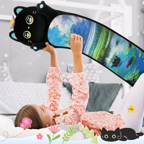 Long Cat Plush, Cute Capybara Stuffed Animals Soft Plushies, Kitten Kawaii Kids Plush Capybara Body Pillow Doll Plush Toys for Girls (Capybara Small) in Saudi Arabia