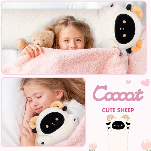 Long Cat Plush, Cute Capybara Stuffed Animals Soft Plushies, Kitten Kawaii Kids Plush Capybara Body Pillow Doll Plush Toys for Girls (Capybara Small) in Saudi Arabia