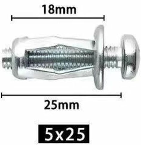 Maxmoral 15PCS M5x25mm Hollow Wall and Tin Line Fixing Dowel Assemblies Veneer Fixing Jack Nut Expansion Nut Expansion Screw Petal Nut Suitable for Plastic Plywood Hollow Wall and Tin in Saudi Arabia