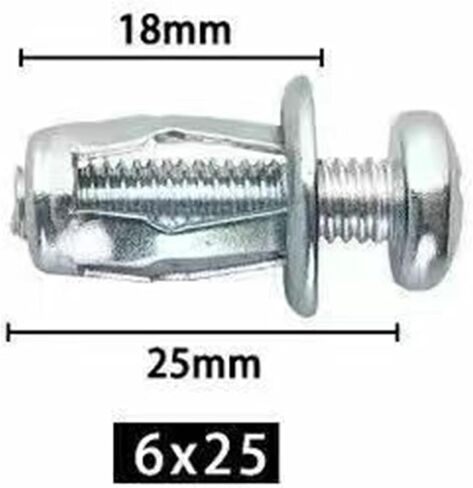 Maxmoral 15PCS M5x25mm Hollow Wall and Tin Line Fixing Dowel Assemblies Veneer Fixing Jack Nut Expansion Nut Expansion Screw Petal Nut Suitable for Plastic Plywood Hollow Wall and Tin in Saudi Arabia