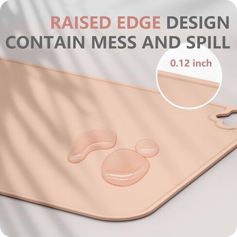 Cutebe Silicone Placemat for Toddles Kids Non-Slip Reusable Portable Kids Placemats for Dinning Table Heat Resistant Placemats, Baby Placemat Stain Resistant Silicone Mat for Dining Table 3 Pack in Saudi Arabia