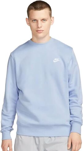 Nike Men's NSW Club Crew (as1, Alpha, l, Regular, Regular, Cobalt Bliss/White) in Saudi Arabia