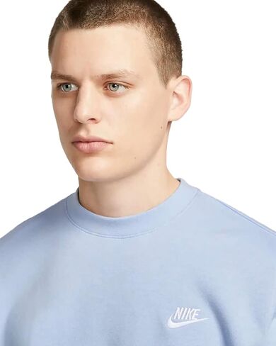 Nike Men's NSW Club Crew (as1, Alpha, l, Regular, Regular, Cobalt Bliss/White) in Saudi Arabia